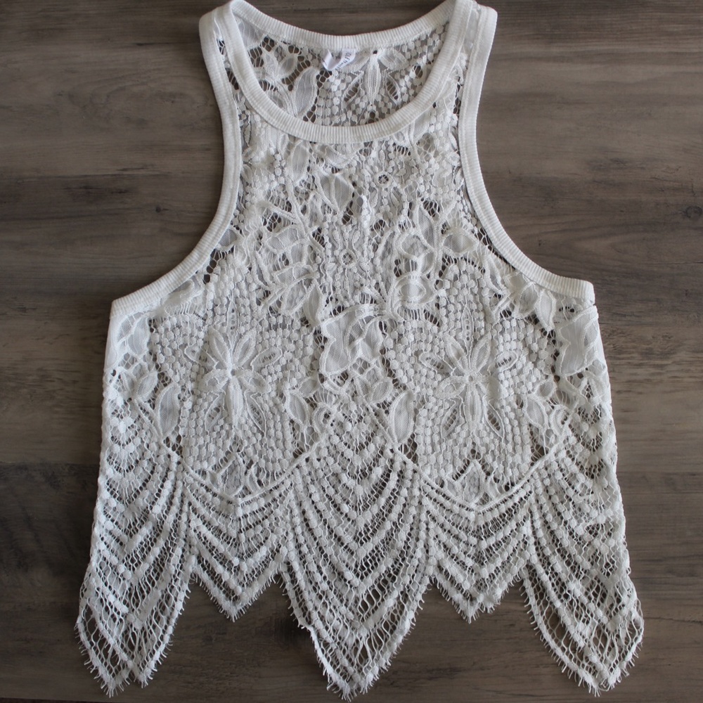 Stolen Hearts Lace Tank Top